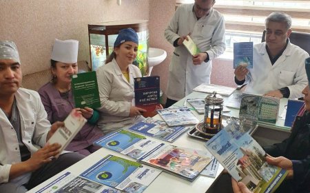 Medical express журнали ва тиббиет китобларини таргибот килиш буйича давра сухбати утказишди