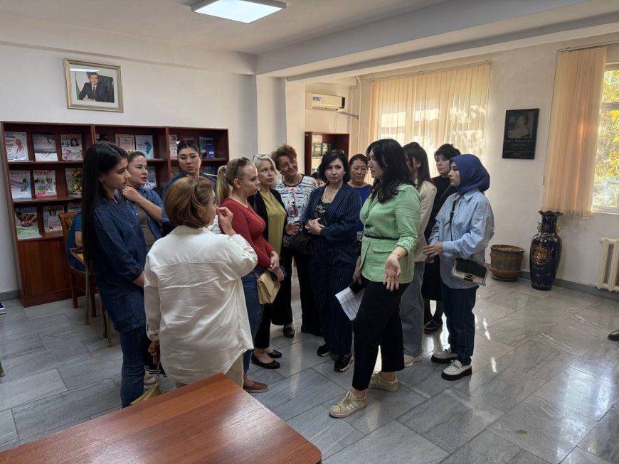 23.10.2025 Практические занятия со студентами 5 го курса ТашГИИК прошли в библиотеке-филиале ГНМБ № 4 при РСНПМЦ травматологии и ортопедии.