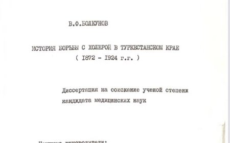 Болкунов В. Ф. История борьбы с холерой в Туркестанском крае (1872-1924 г.г.): Диссертация на соискание ученой степени кандидата мед. наук.- Ташкент, 1975